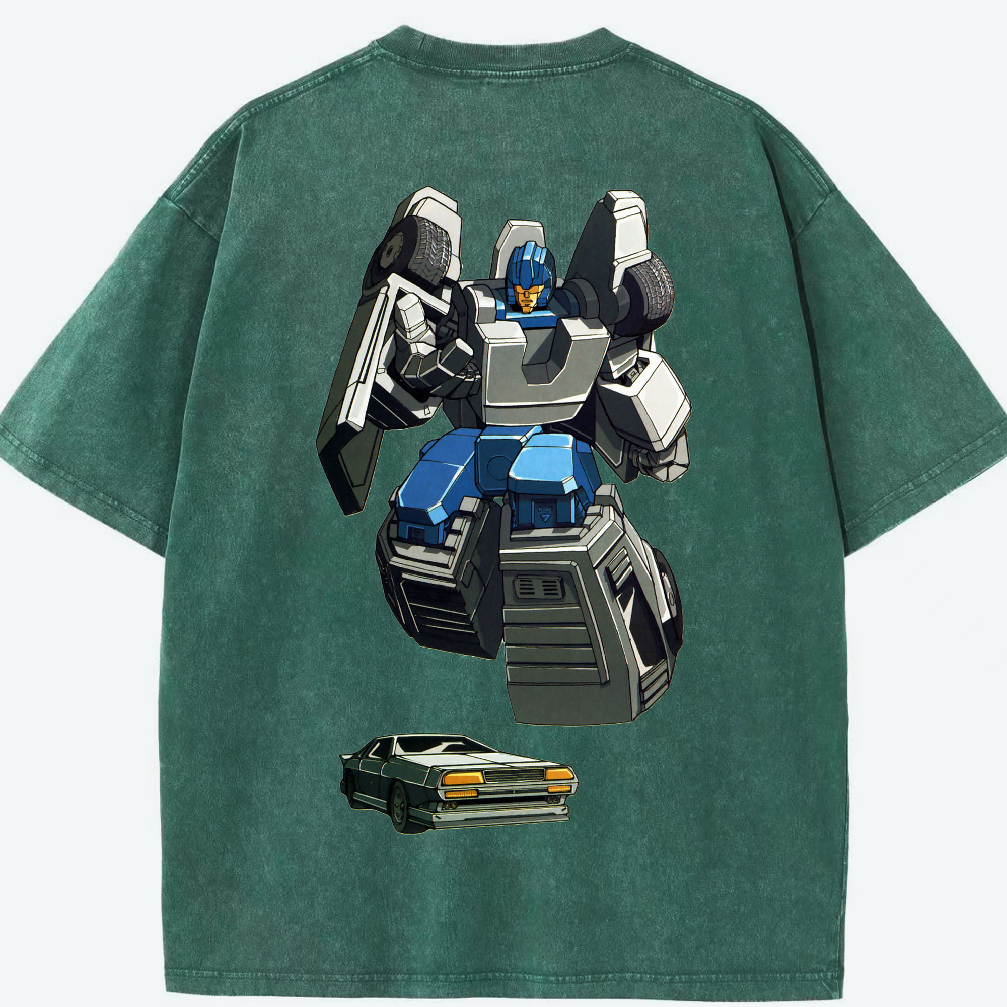 （画像用）  綿100% ヴィンテージ風 半袖Tシャツ（背面プリント）